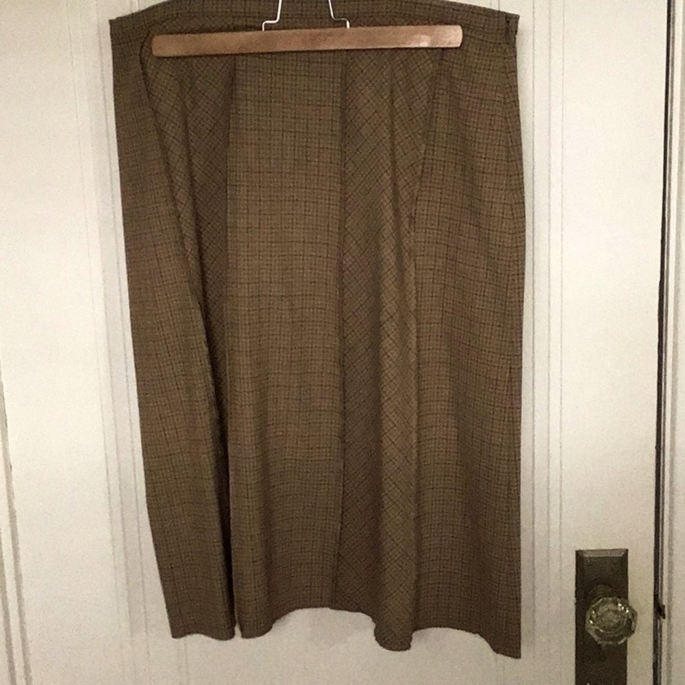 Ideology Beige Plaid Skirt, Size 12-14